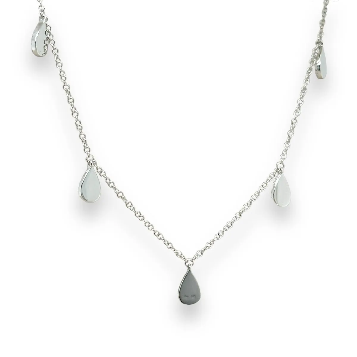 14K W Gold 0.27ctw H/SI1 Diamond Drop Necklace
