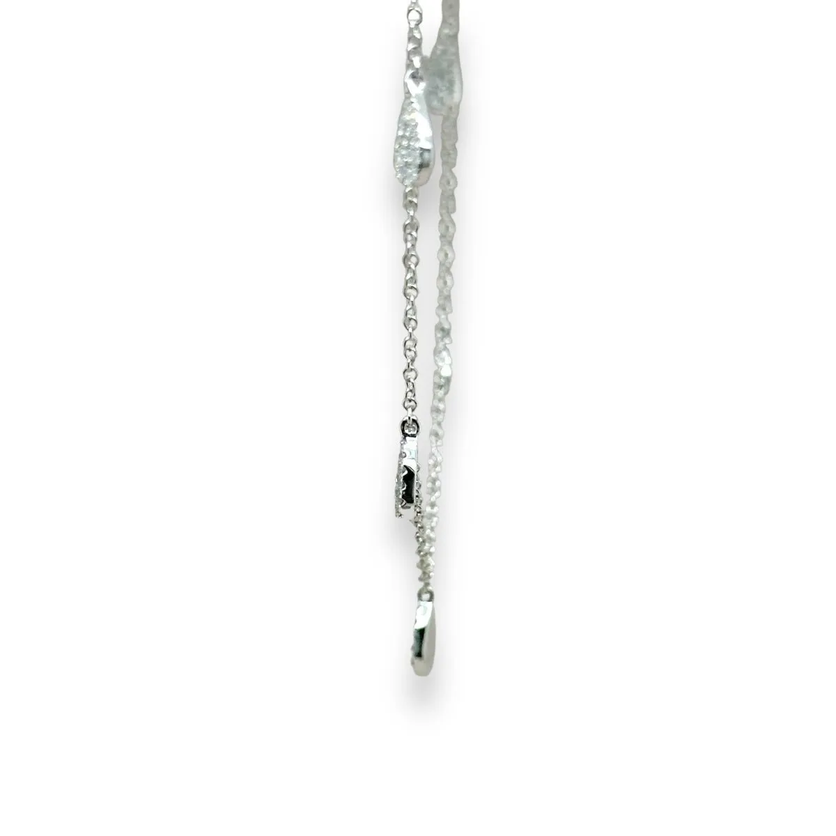 14K W Gold 0.27ctw H/SI1 Diamond Drop Necklace