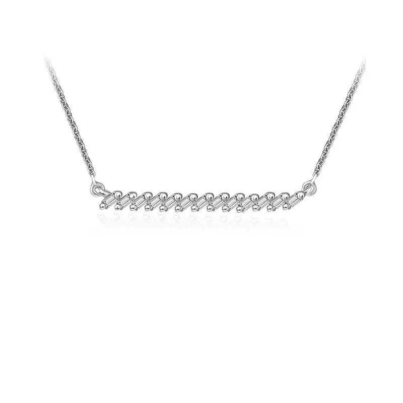 18k Gold Line Diamond Necklace