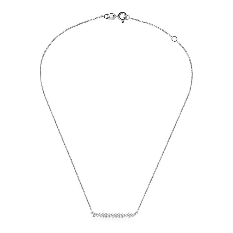 18k Gold Line Diamond Necklace