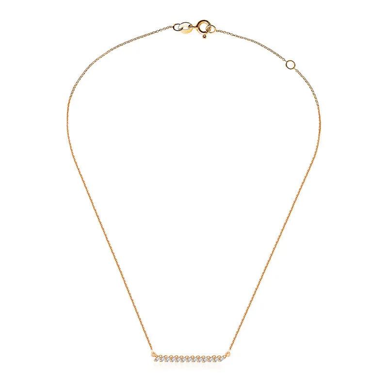 18k Gold Line Diamond Necklace