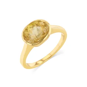 2.90CT IMPERIAL TOPAZ BEZEL RING