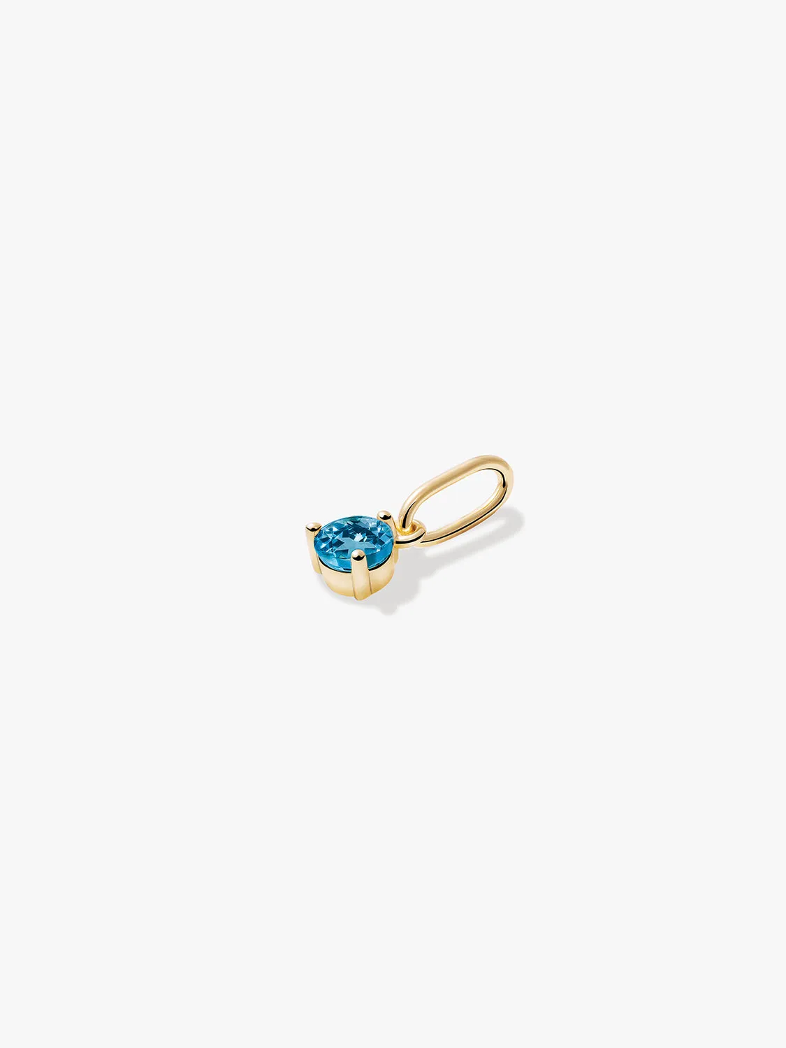 Blue Topaz Necklace Charm