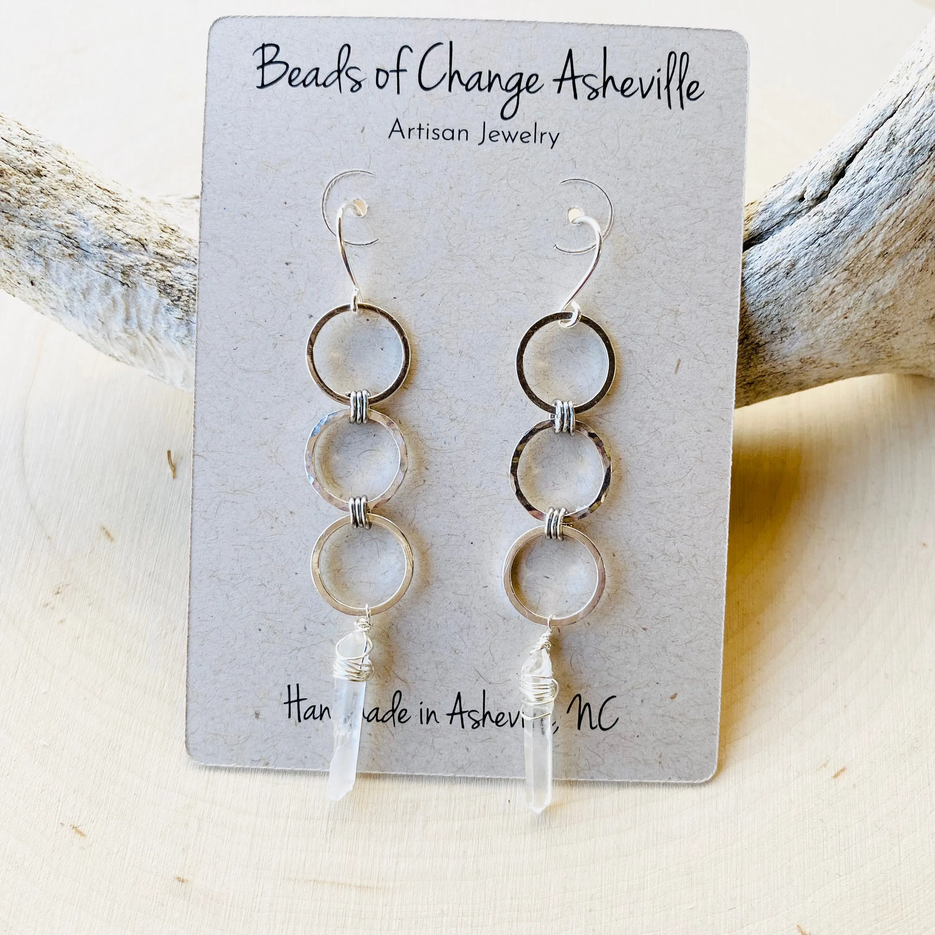BOCA Crystal Quartz   Circle Earrings
