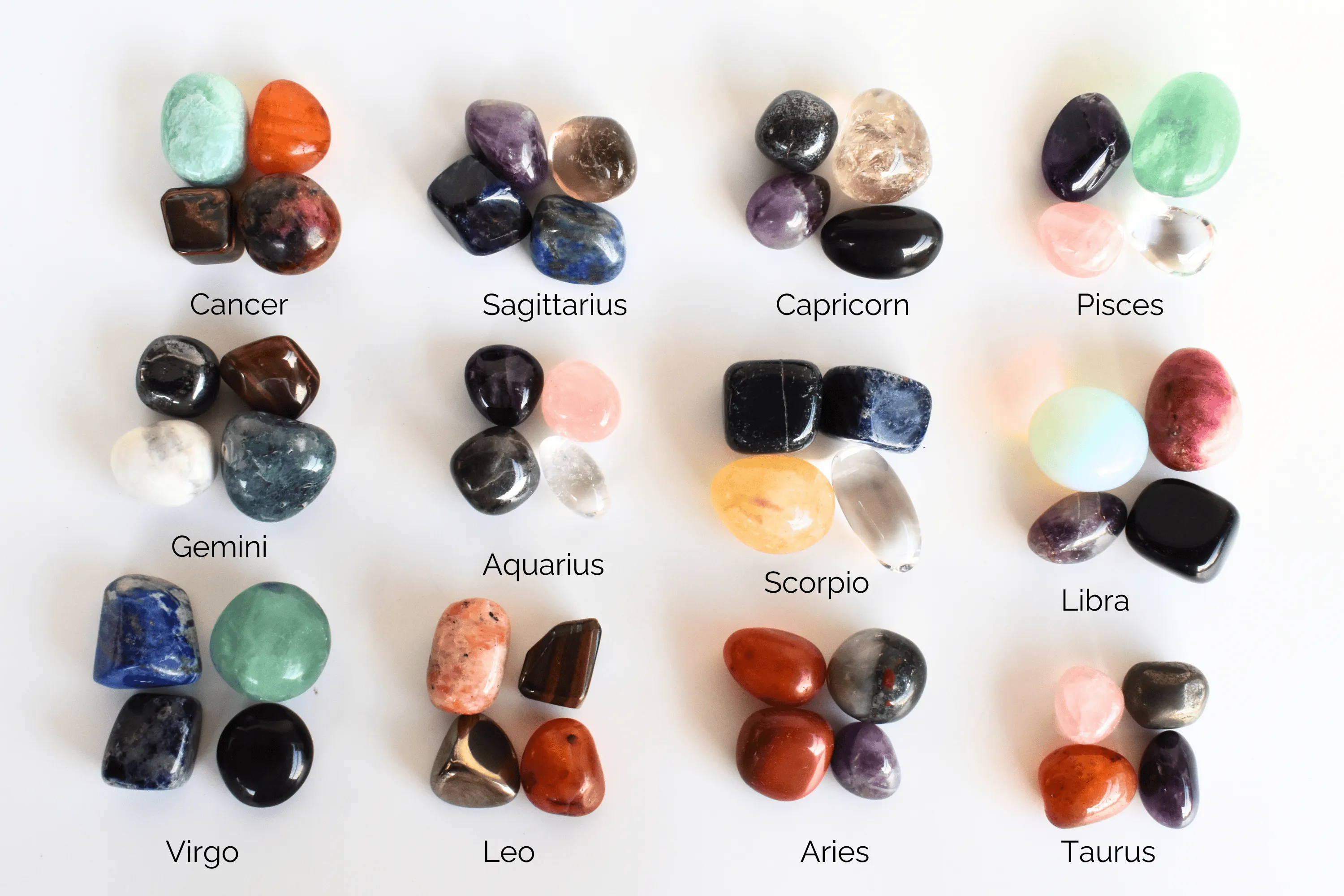 CAPRICORN Zodiac Crystal Kit, Capricorn Birthstones Tumbled Stone Set, Capricorn Gifts
