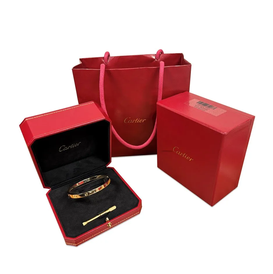Cartier Love Bangle Size 19 - 18ct Yellow Gold