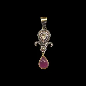 Drop Shaped Ruby Pendant