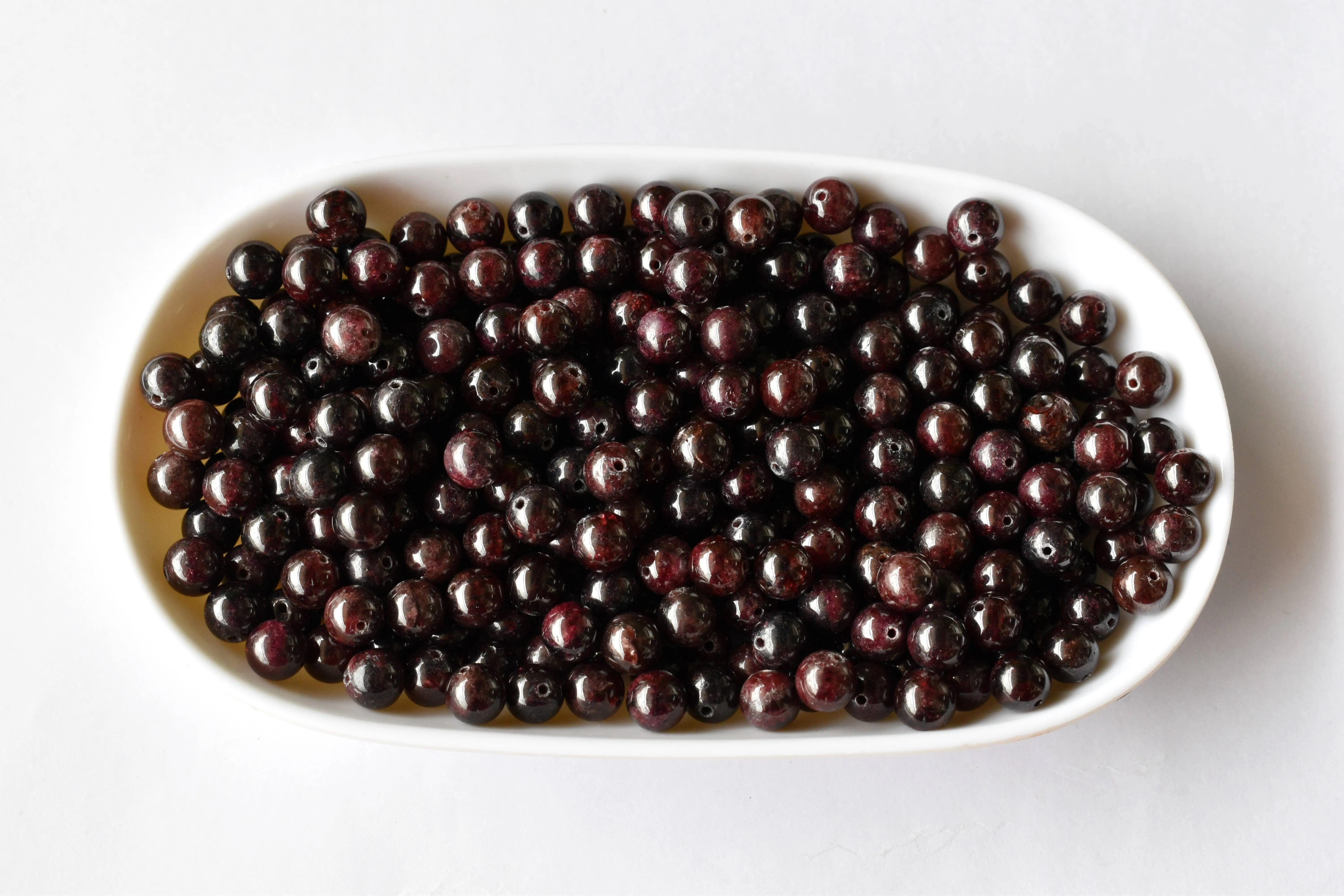 Garnet Beads, Natural Round Crystal Beads 4mm to 12mm