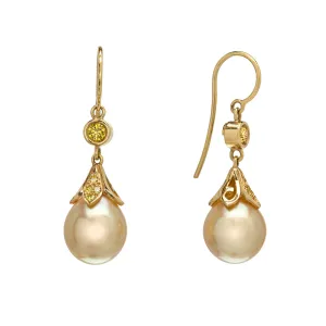 Golden Pearl Earrings