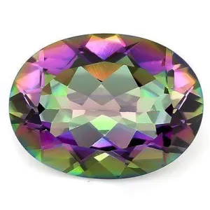 GREAT 12.8 CARAT TW (1 PCS) MYSTIC TOPAZ MAGICAL RAINBOW GEMSTONE