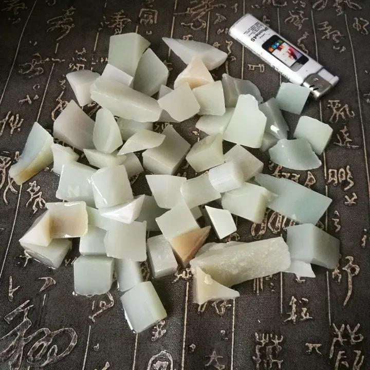 Natural Kunlun Jade Rough Nephrite Remains Around 500g
