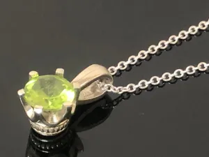 Peridot Solitaire Pendant