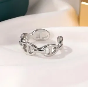 TR07 Silver Chain Design Toe Ring