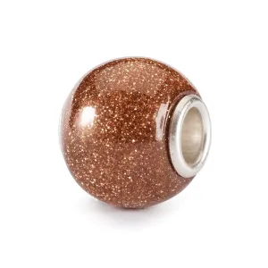 Trollbeads Round Brown Goldstone Bead