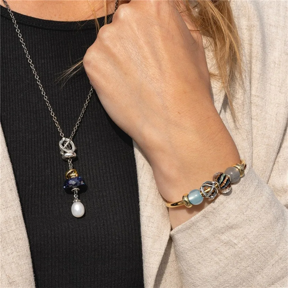 Trollbeads Round Light Blue Agate Bead