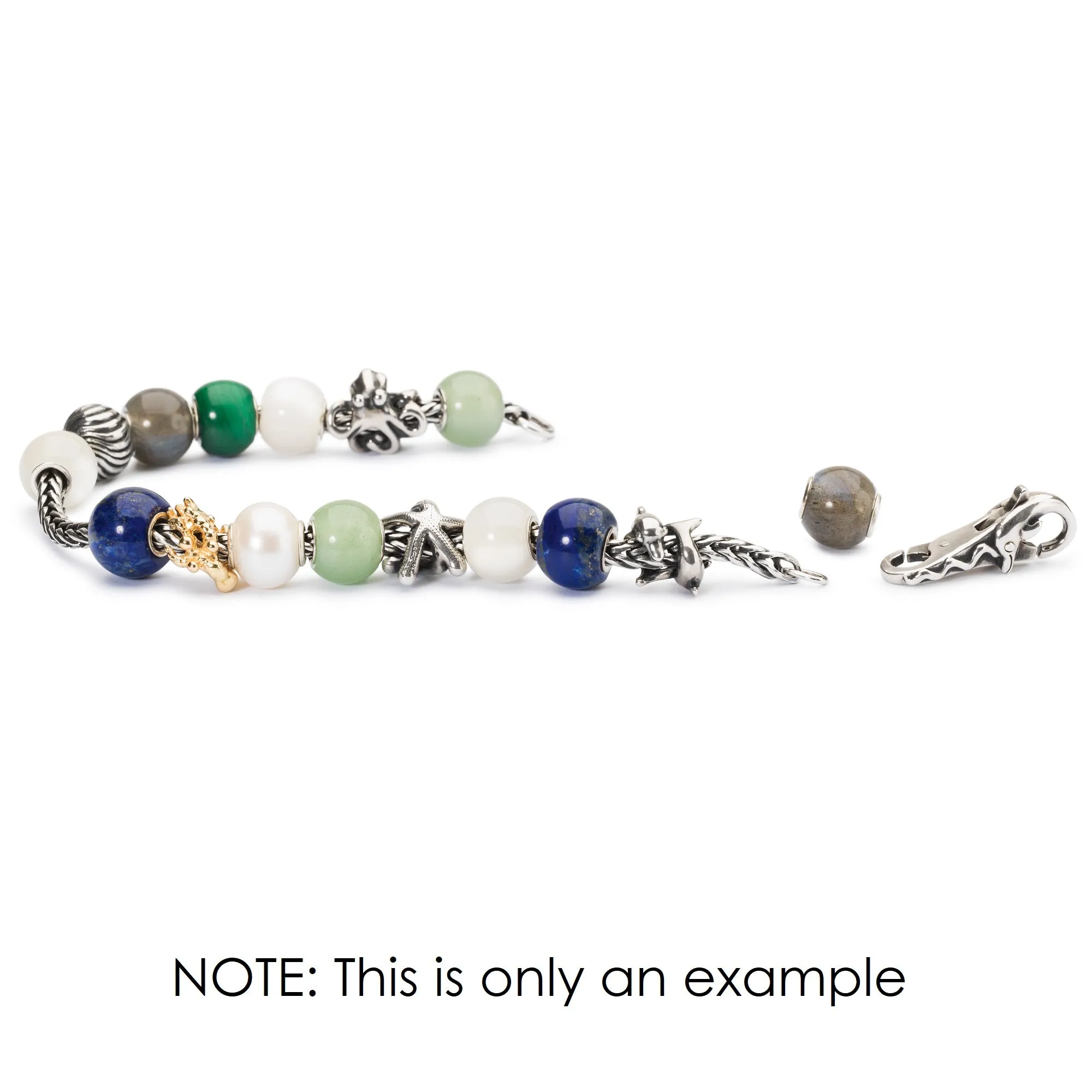 Trollbeads Round Malachite Bead